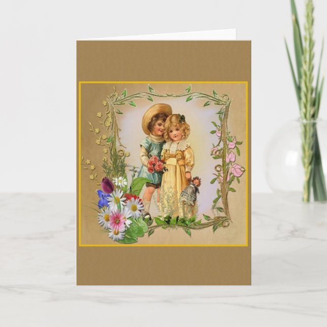 Noivado vitoriano ou Cartão de Casamento (Frente)