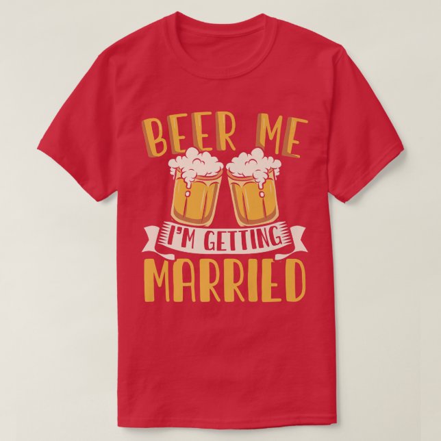 Noivo Bebendo Cerveja Casamento Homens Camisa Dive (Frente do Design)