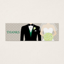 Noivo noiva voucher de bebida grátis verde