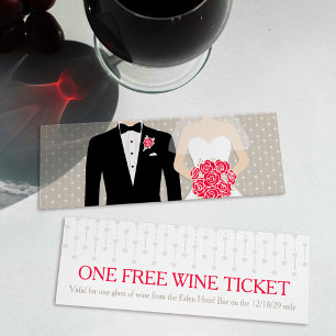 Noivos que wedding o cartão livre vermelho do