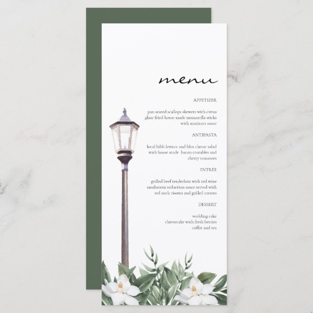 NOLA New Orleans Magnolia Bourbon Street Menu (Frente/Verso)