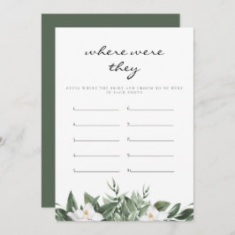 NOLA Onde Eles Estavam No Cartão De Jogo De Chá de