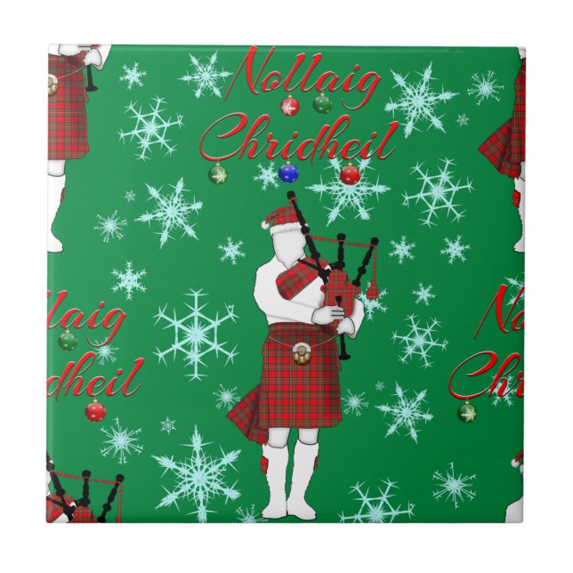 Nollaig Chridheil Escócia Feliz Natal Scottis (Frente)