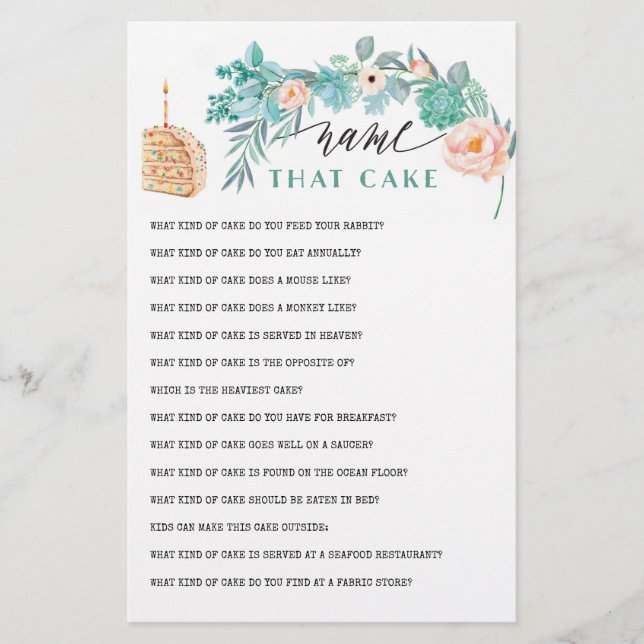 Nome aquele Jogo de Chá de Noiva de Bolo (Frente)