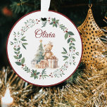 Nome Árvore natalícia Ursinho Cute Ornamento acríl<br><div class="desc">Personalize esta decoração da árvore de Natal Burgundy Cute Ursinho ao adicionar o nome de um ente querido. Uma forma excelente de celebrar uma memória especial com uma manutenção significativa. Ideal para crianças,  família e amigos.</div>