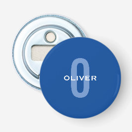 Nome Branco Azul do Monograma Personalizado