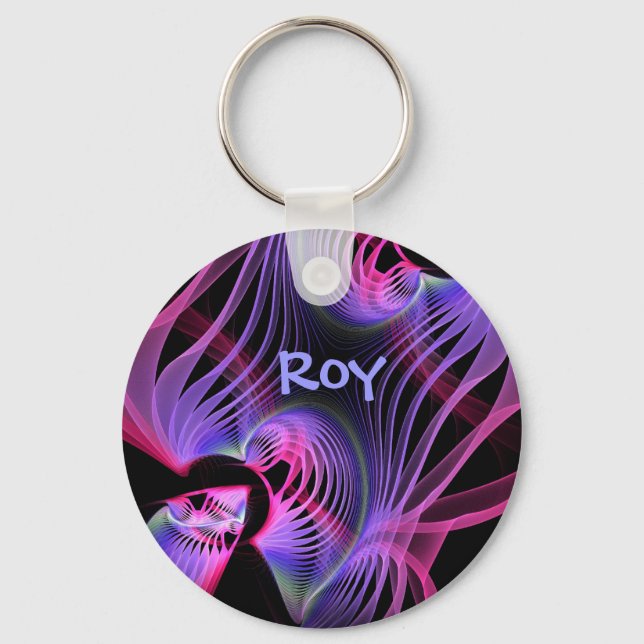 Nome chaveiro com fundo artístico (Frente)