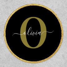 Nome com Letra Inicial Personalizada Preto Branco 