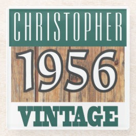 Nome com Porta copos de vidro de 1956 Vintage