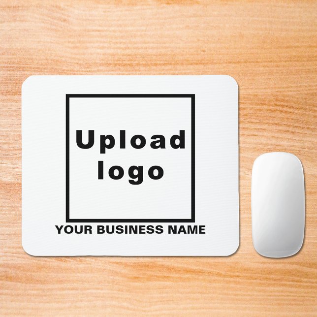 Nome comercial e logotipo no mouse Pad (Build brand name awareness. Your business name and logo on white mousepad.)