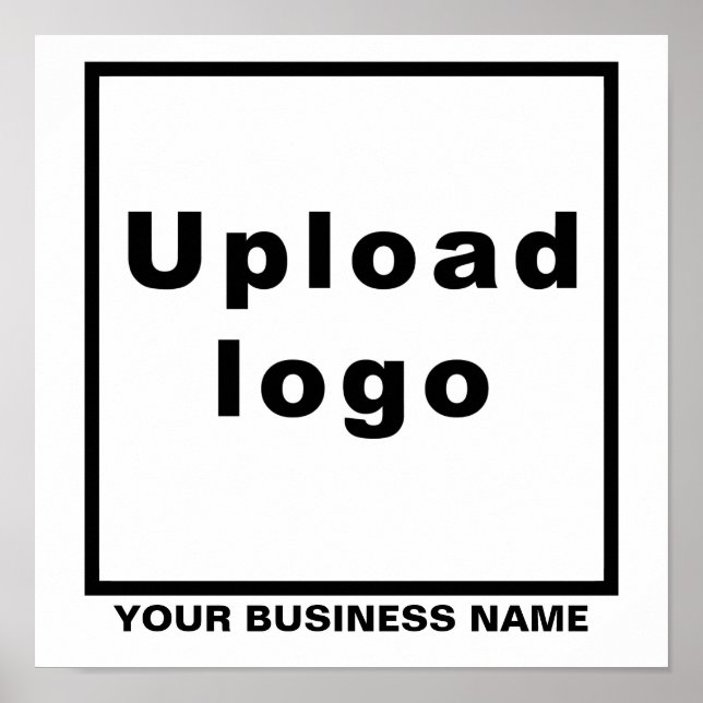 Nome comercial e logotipo no Poster branco quadrad (Frente)