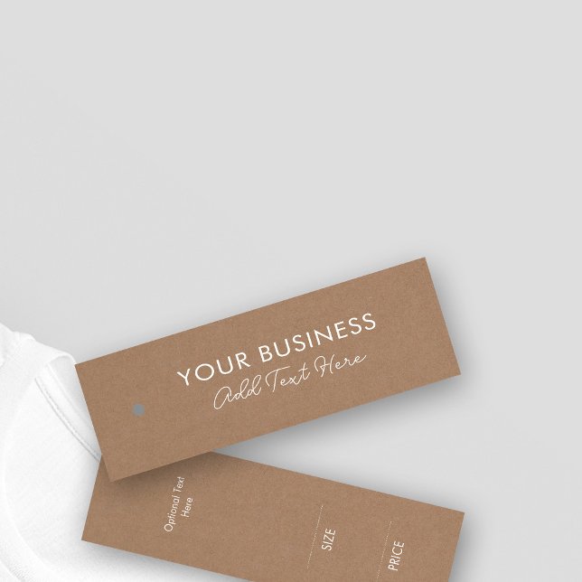 Nome comercial Etiqueta de travamento de roupas El (Stylishly Personalize with Your Business Name & Optional Text.)