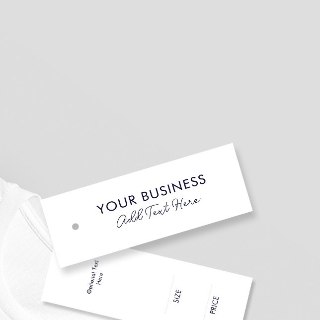 Nome comercial Etiqueta de travamento de roupas El (Stylishly Personalize with Your Business Name & Optional Text. )