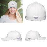 Nome comercial roxo bordado no Boné<br><div class="desc">Boné que você pode personalizar digitando o nome da sua empresa. Será bordado no boné. A cor do segmento é roxa. Você pode incluí-lo em seus produtos de promocional, oferecer itens ou presentes aos seus clientes ou clientes, uma estratégia de marketing para anunciar sua empresa ou promover sua marca. Boné...</div>