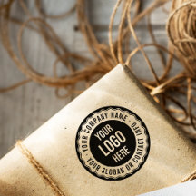 Nome comercial, slogan e logotipo do carimbo retro