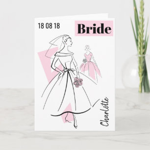 Nome cor-de-rosa da moda Data cartão de saudações