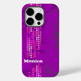 Nome cor-de-rosa no estilo do surf roxo