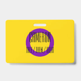 Nome da Bandeira Intersexo / Crachá de Pronome