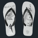 Nome da Data Personalizada de Chinelos de Noiva de<br><div class="desc">Este design foi criado através da arte digital. Pode ser personalizado clicando no botão personalizar e alterando a cor, adicionando um nome, iniciais ou as suas palavras favoritas. Entre em contato comigo em colorflowcreations@gmail.com se você quiser usar este design em outro produto. Compre minha pintura de acrílico abstrato original para...</div>