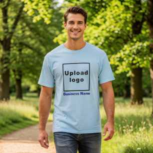 Nome da Empresa e Logotipo Camiseta Masculina Az