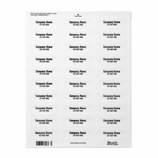 Nome da empresa Número de telefone Etiqueta do pro