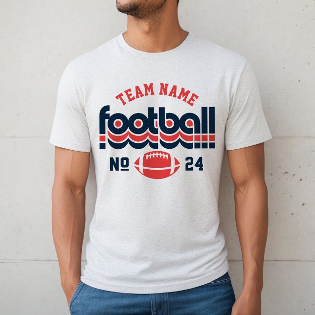 Nome da Equipe de Futebol Vermelho Marinho Retro (Criador carregado)