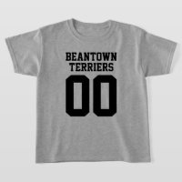 Nome da Equipe e Número de Jersey Frente de Camisa