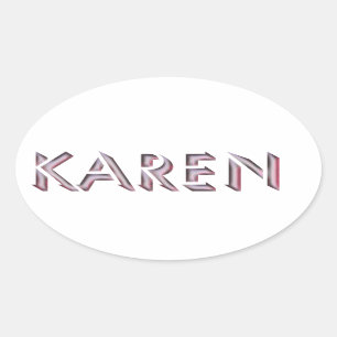 Nome da etiqueta de Karen