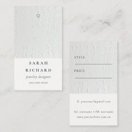 Nome da Etiqueta de Preço de Textura de Couro Míni