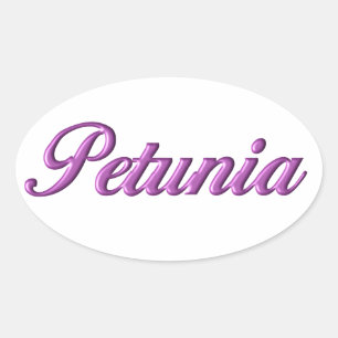 Nome da etiqueta do petúnia
