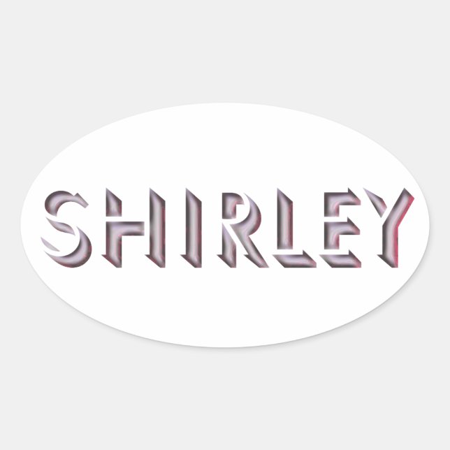 Nome da etiqueta Shirley (Frente)