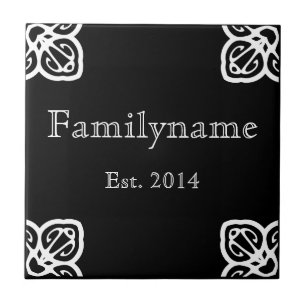 Nome da família - Branco Espanhol sobre Azulejo C
