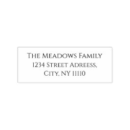 Nome da família Carimbo de borracha de 1" x 2,5"