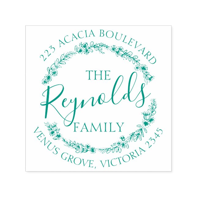 Nome da família, carimbo de endereço de retorno de (Design)