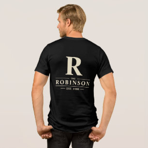 Nome da família e inicial em Creme