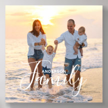 Nome da Família Personalizada de Modelo de Foto Mo