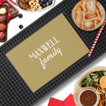 Nome da Família Personalizada Dourada Branca Cláss