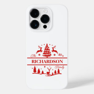 Nome da Família Personalizada Red White Christmas