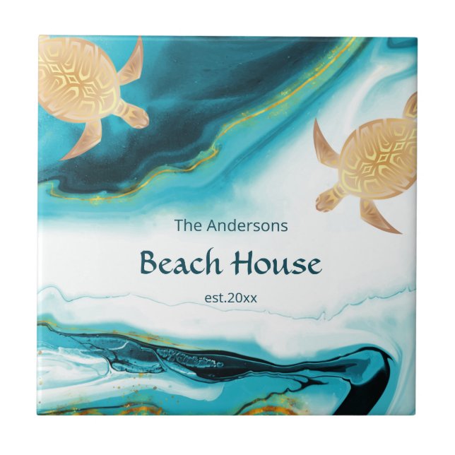 Nome da Família Tinta Branca de Tartarugas Dourada (Frente)