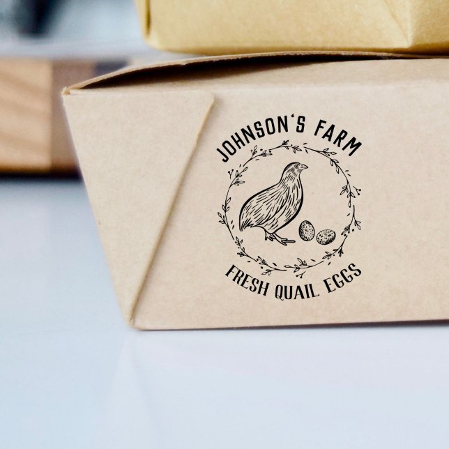 Nome da fazenda | Rua | Carimbo De Ovos De Quail (Criador carregado)
