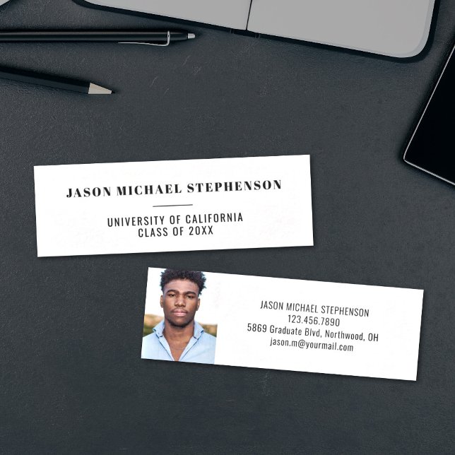 Nome da graduação inserir cartão com fotos simples (Graduate name insert card)