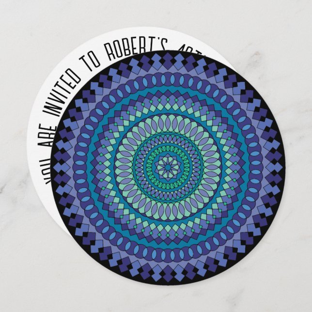 Nome da Idade Personalizada do Convite para aniver (Frente/Verso)