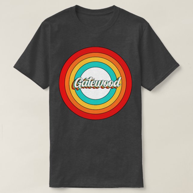 Nome da Madeira Camisa Vintage Círculo de Gatewood (Frente do Design)