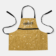 Nome da menina do monograma do glitter preto-quic