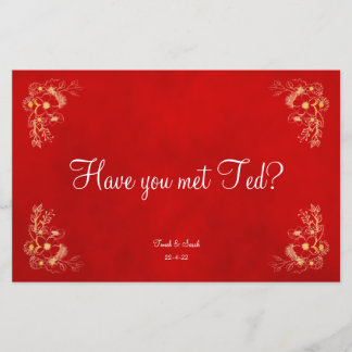 Nome da mesa de casamento Burgundy