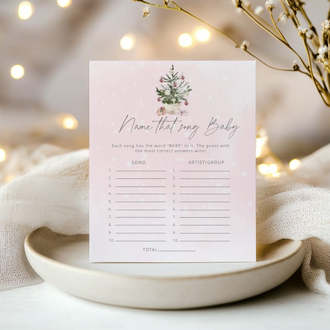 Nome da música do inverno rosa jogo do chá de bebê (Criador carregado)