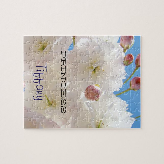 Nome da Princesa quebra-cabeças Flores de Primaver (Horizontal)