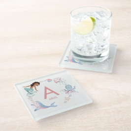 Nome da Sereia Porta copos de Vidro