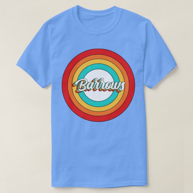 Nome das Barras Camisa Vintage Barrows Circular (Frente do Design)