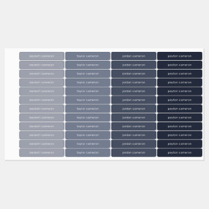 Nome das Crianças no adesivo da Cinza